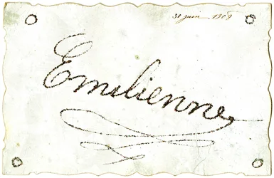 Carte postale : Emilienne, datée du 30 juin