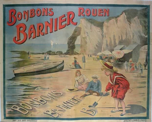 Affiche publicitaire pour les bonbons Barnier