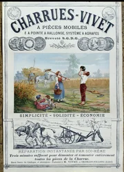 Affiche publicitaire pour les charrues Vivet, c.1891