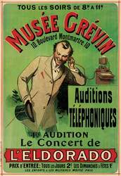 Affiche publicitaire pour un concert au Musée Grévin à Paris