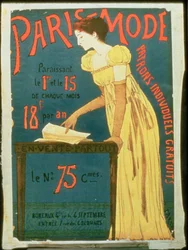 Affiche publicitaire pour les abonnements à Paris Mode Magazine