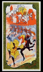 Affiche publicitaire pour le Moulin Rouge, vers 1890-1900