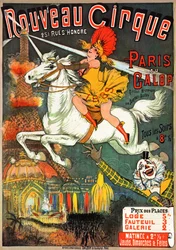 Affiche pour un magazine équestre au Nouveau Cirque sur la rue Saint-Honoré à Paris