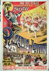 Affiche pour le Théâtre du Paradis Latin, c.1880-90