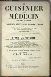 Page de présentation du livre « Le cuisinier et le médecin, l