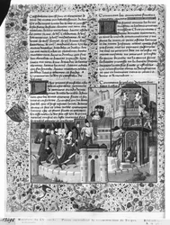Priam regardant la reconstruction de Troie