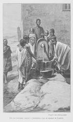 Fontaine publique au Sénégal, illustration de "Le Sénégal..." par Louis Léon Faidherbe, 1889