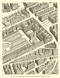Quartier du Palais-Royal en 1739, d