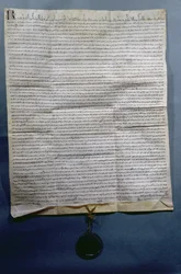 Ratification par Raymond VII (1197-1249) comte de Toulouse du traité de Meaux, vers 1229