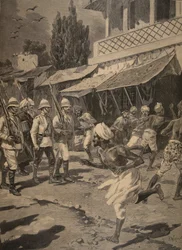 Rébellion à Bombay, illustration du Petit Journal : Supplément illustré, 1898