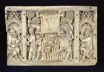 Relief représentant des scènes de la vie de Sainte Catherine d