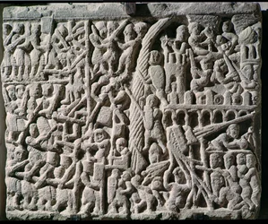 Relief représentant le Siège de Carcassonne par Simon de Montfort (c.1160-1218) en 1209