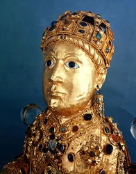 Statue reliquaire de Sainte Foy, (détail)