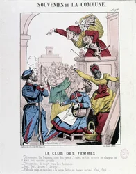 Souvenir de la Commune : le Club des femmes - Caricature, Musée Carnavalet