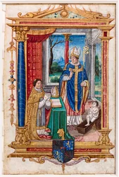René du Bellay en prière devant Saint Nicolas