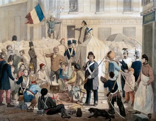 Révolution de 1848 : Barricade de la rue Coquenard (25 février)