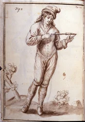 Rhabdomancie - rhabdomancie - sourcellerie - dans « Occult physics, ou Treat de la baguette divinatoire et de son utile pour la disouverte des sources des mines des caches, des thieves et des murtriers fugitives, etc » - par Pierre Le Lorrain (Abbé de