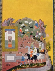 Cavalier et son harem, illustration pour les Mille et Une Nuits, 1895