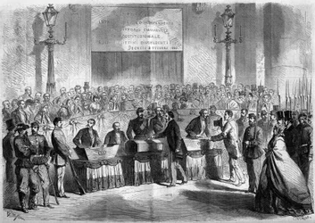 Risorgimento, Naples, 21 octobre 1860 : vote de la population dans l