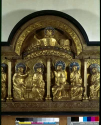 Art roman : retable de la Pentecôte (détail)