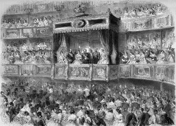 Loge royale au spectacle de gala du Palais de Stuttgart (Allemagne)