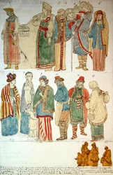 Costumes russes, vers 1792