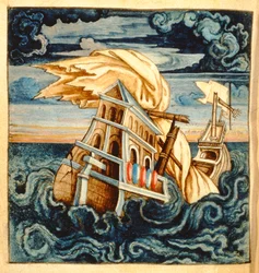 SMM2 p.11 Naufrage, du Théâtre des Vices et Vertus, par Jan van der Noot (c.1539-95)