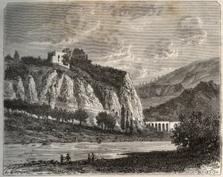 Saint-Paul-en-Cornillon - Loire, en région Rhône-Alpes - gravure dans « La France illustrée : géographie, histoire, administration statistique » par V.-A. Malte-Brun. 1884