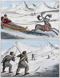 Chasse et traîneau des Samis