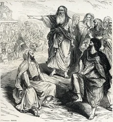 Samuel montrant aux Israélites les dangers d