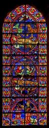 Scènes concernant la mort de Saint Vincent; donateur Petrus Baillart