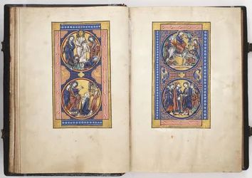 Scènes de la vie du Christ, illustration du Psautier de Lewis, vers 1225-50