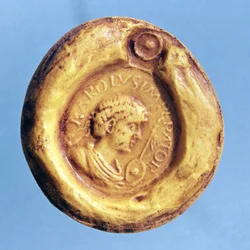 Sceau de Charles III (839-888) le Gros, Roi de France et Empereur du Saint-Empire romain, 9ème siècle