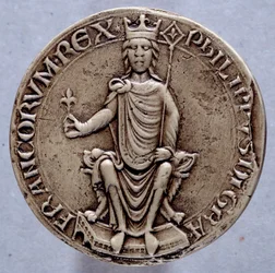 Sceau du roi Philippe II dit Philippe Auguste (1165-1223) XIIIe siècle Paris, Archives Nationales