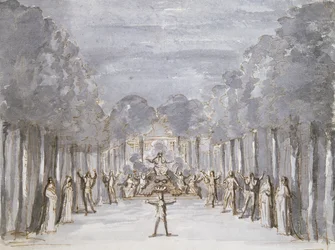Décor de scène pour un opéra, d