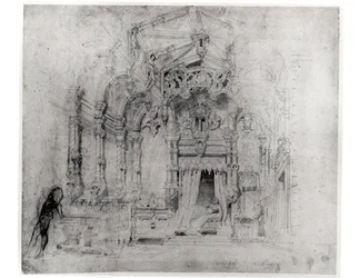 Décor pour la première production de Angelo, tyran de Padoue par Victor Hugo, 1835