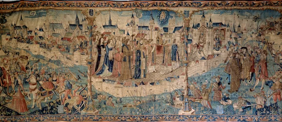 Siège de Dijon par les Suisses le 7/09/1513, tapisserie de Tournai, Musée des Beaux-Arts de Dijon.