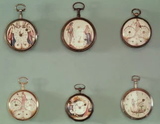 Six montres de poche décorées de symboles révolutionnaires