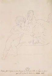 Croquis de la grande salle à Poggio a Caiano, 12 octobre 1813