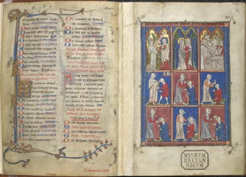 Sloane 1977,f.2 La Chirurgia: Scènes bibliques et médicales