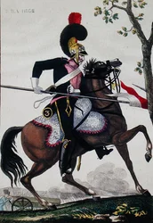 Soldat de la cavalerie de la maison française pendant la période de l