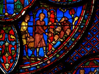 Saint Antoine : distribue aux pauvres