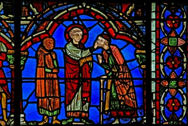 Vitrail de Saint Chéron : guérit une personne aveugle