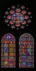 Saints Cosmos, Damien, Gervais et Protéus; prêtres donateurs; la Vierge et l