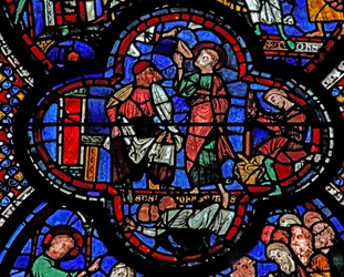 Fenêtre de Saint Jean : il boit le calice empoisonné