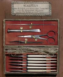 Instruments chirurgicaux utilisés par le docteur Antommarchi pour la dissection de l