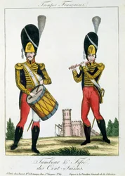 Garde suisse, tambour et fifres, c.1790