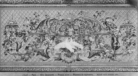 Panneau de tapisserie avec des oiseaux et des fleurs