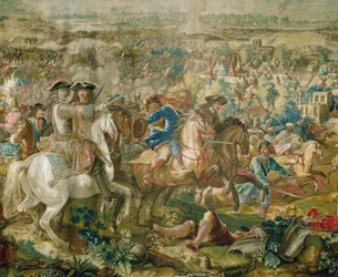 Tapisserie représentant le relief de Vienne ... (laine et soie)