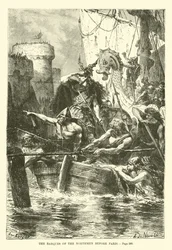 Les barques des Normands devant Paris